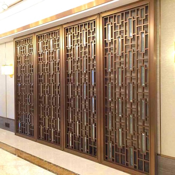 不锈钢拉丝屏风 (2)